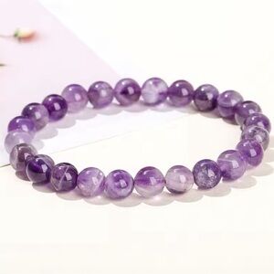 Natural Dream Lace Amethyst Stone Beaded Bracelets Women